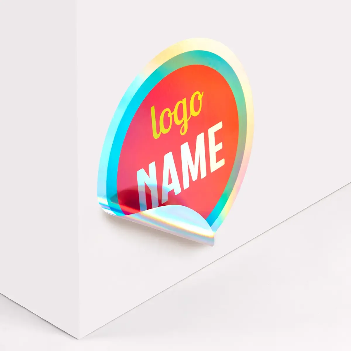 Holografische stickers met contour- of kisscutsnede
